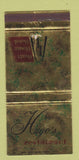 Matchbook Cover - Hugo's Restaurant Hyatt House Hotel 30 Strike