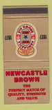 Matchbook Cover - Newcastle Brown Ale Beer 1977 UK 30 Strike