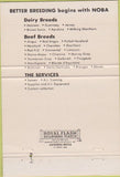 Matchbook Cover - Noba Animal Service Tiffin OH cattle dairy 40 Strike