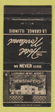 Matchbook Cover - Hotel Norrland La Grange IL Newspapers 30 Strike