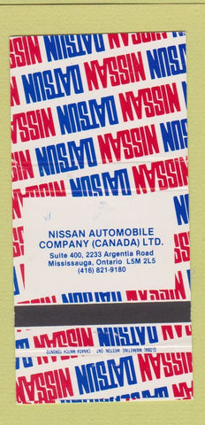 Matchbook Cover - Nissan Auto Company Mississauga ON 30 Strike