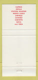 Matchbook Cover - 1971 Chevrolet Lynn McConnellsburg PA 30 Strike