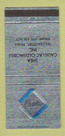 Matchbook Cover - Shea Cadillac Oldsmobile Williamsport PA 30 Strike