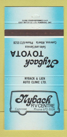 Matchbook Cover - Myback Toyotoa Camrose AB 30 Strike