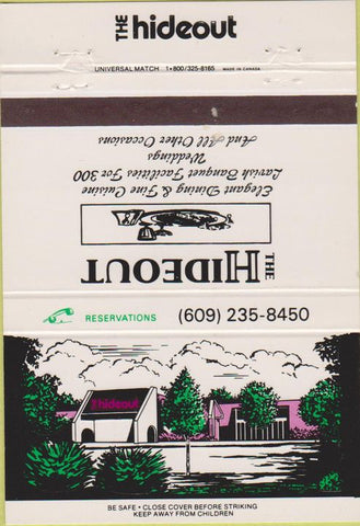 Matchbook Cover - The Hideout Mount Laurel NJ 40 Strike