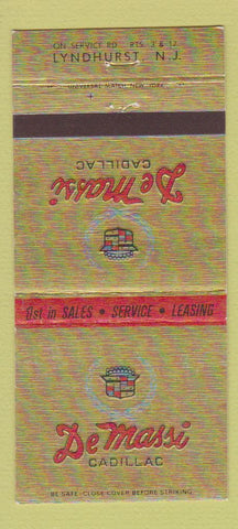 Matchbook Cover - De Massi Cadillac Lyndhurst NJ 30 Strike