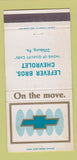 Matchbook Cover - Lefever Bros Chevrolet Dillsburg PA 30 Strike