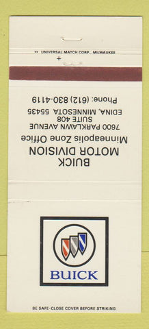 Matchbook Cover - Buick Motor Division Minneapolis MN Edina 30 Strike