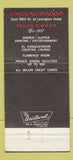 Matchbook Cover - Chateau Madrid Lexington Hotel New York City 30 Strike