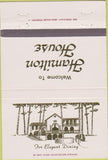 Matchbook Cover - Hamilton House Hot Springs AR 40 Strike
