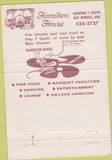 Matchbook Cover - Hamilton House Hot Springs AR 40 Strike
