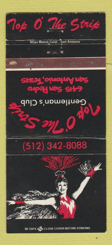 Matchbook Cover - Top o the Strip Club San Antonio TX girlie 30 Strike
