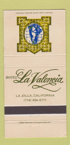 Matchbook Cover - Hotel La Valencia La Jolla CA girlie 30 Strike