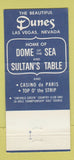 Matchbook Cover - Dome of the Sea Dunes Hotel Las Vegas NV girlie 30 Strike