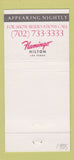 Matchbook Cover - Flamingo Hilton Hotel Las Vegas NV girlie 30 Strike