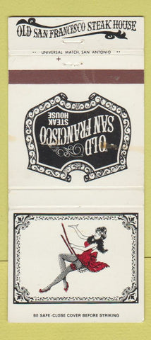 Matchbook Cover - Old San Francisco Steak Houston Austin TX WORN 30 Strike