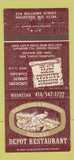Matchbook Cover - Waukesha Western Railway Restaurant WI 30 Strike