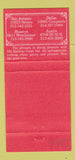 Matchbook Cover - Old San Francisco Steak Houston Austin Dallas TX 30 Strike