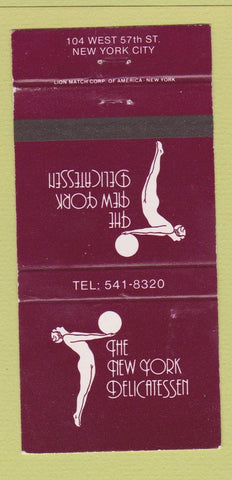 Matchbook Cover - New York City Deli girlie 30 Strike