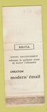 Matchbook Cover - R Baudiniere Mopeds Lencloitre France WORN SAMPLE