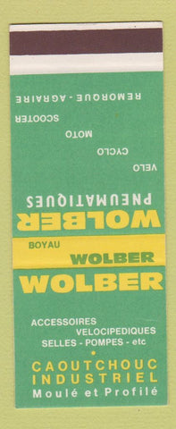 Matchbook Cover - Wolber Motorcycle Scooter Soissons France SAMPLE
