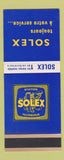 Matchbook Cover - Solex Carburetors France SAMPLE WEAR