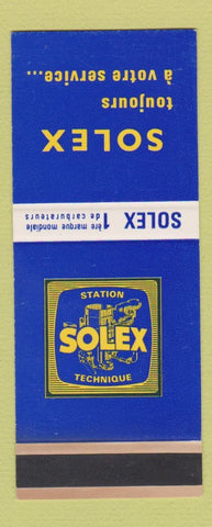 Matchbook Cover - Solex Carburetors France SAMPLE WEAR