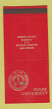 Matchbook Cover - Miami University Student Union Oxford OH 30 Strike