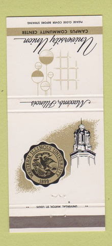 Matchbook Cover - University Union Western Illinois Macomb IL 30 Strike