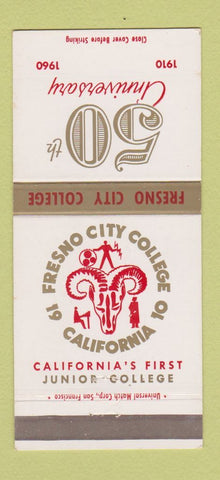 Matchbook Cover - Fresno City College CA 1960 30 Strike