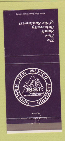Matchbook Cover - Highlands University New Mexico Las Vegas NM 30 Strike