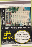 Matchbook Cover - City Bank Washington DC 40 Strike