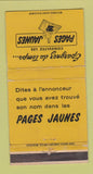 Matchbook Cover - Jaunes Pages Phone Book Telephone Canada WEAR 30 Strike