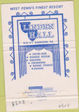 Matchbook Cover - Lindel Hall Dawson PA 40 Strike