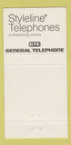 Matchbook Cover - Styleline Telephones GTE General Telephone 30 Strike