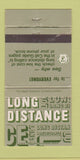 Matchbook Cover - Island Telephone Company Canada WEAR 30 Strike