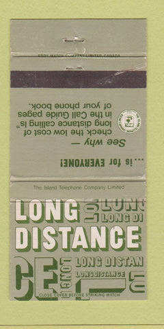 Matchbook Cover - Island Telephone Company Canada WEAR 30 Strike