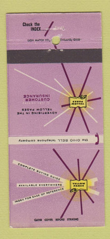 Matchbook Cover - Yellow Pages Phone Book Ohio Bell Telephone  30 Strike