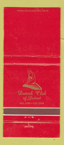 Matchbook Cover - Danish Club of Detroit MI girlie 30 Strike