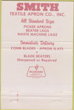 Matchbook Cover - Textile Apron Co Gastonia NC 40 Strike
