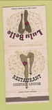 Matchbook Cover - Lulu Belle Restaurant Scottsdale AZ girlie 30 Strike