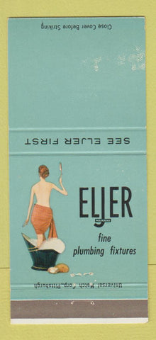 Matchbook Cover - Eljer Plumbing Fixtures girlie WEAR 30 Strike