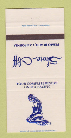 Matchbook Cover - Shore Cliff Pismo Beach CA girlie 30 Strike