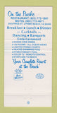 Matchbook Cover - Shore Cliff Pismo Beach CA girlie 30 Strike