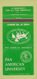 Matchbook Cover - Pan American University Edinburg TX 30 Strike