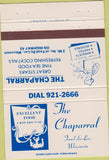 Matchbook Cover - The Chaparral Fond Du Lac WI 40 Strike