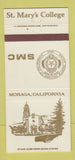 Matchbook Cover - St Mary's College Moraga CA 30 Strike