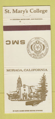 Matchbook Cover - St Mary's College Moraga CA 30 Strike