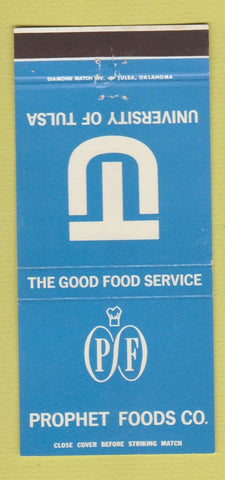 Matchbook Cover - University of Tulsa OK Prophet Foods 30 Strike