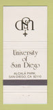 Matchbook Cover - University of San Diego CA 30 Strike